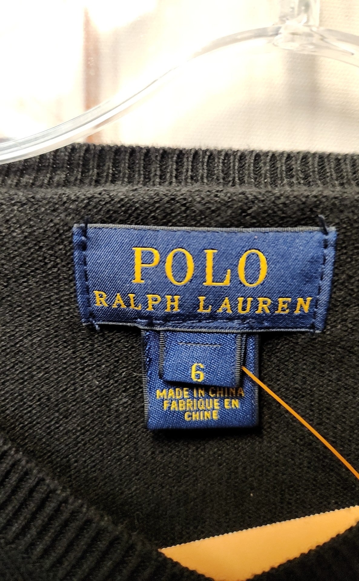Polo by Ralph Lauren Boy's Size 6 Black Sweater