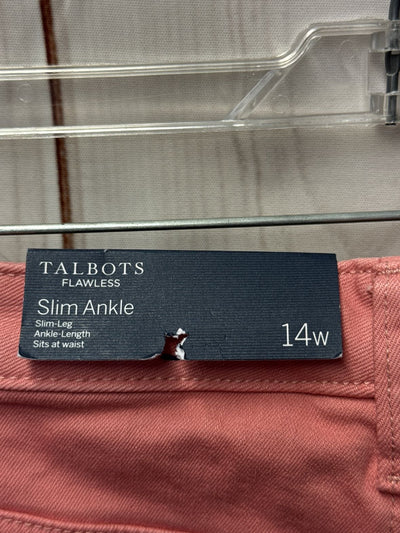 NWT Talbots Women's Size 14 Pink Pants