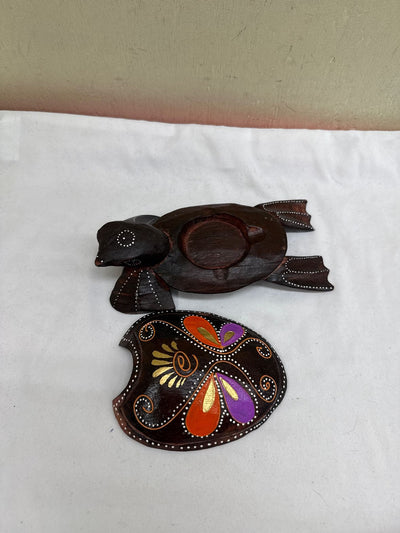Wooden Turtle Candleholder(s)