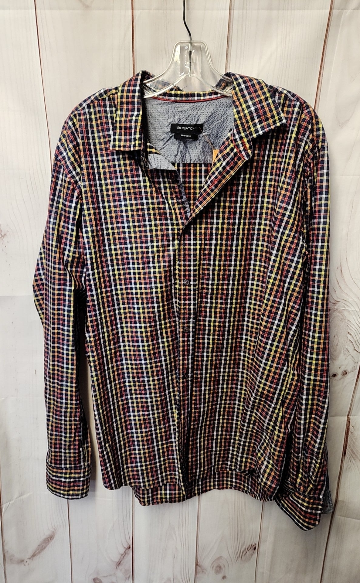 Bugatchi Men's Size XL Navy Shirt