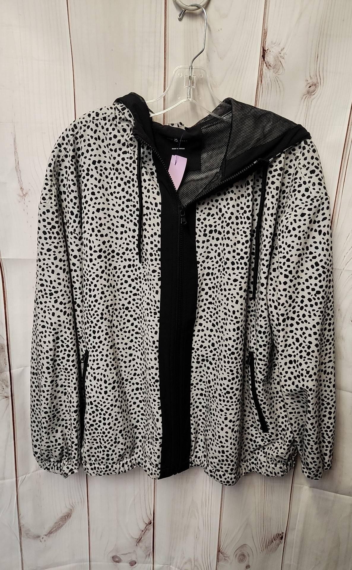 Lou & Grey Women's Size L Gray Animal Print Jacket