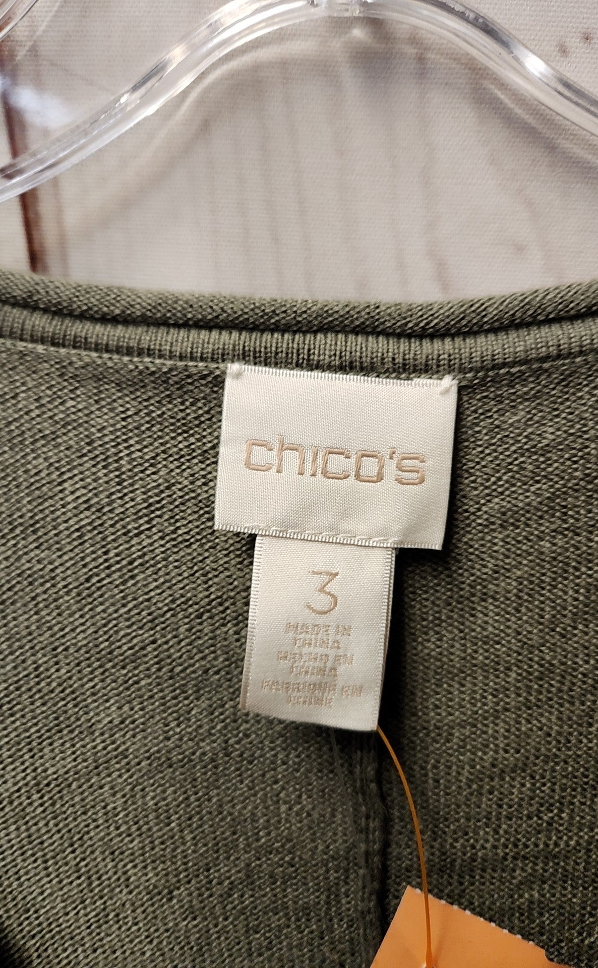 Chico's Women's Size 3 = XL Green Sweater