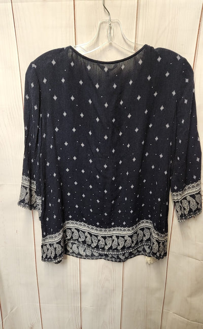 Honey Belle Women's Size S Navy 3/4 Sleeve Top