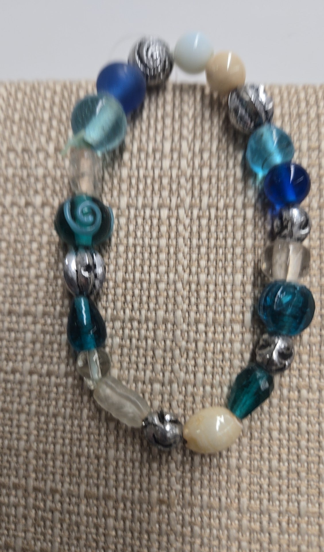 Blue Beaded Bracelet