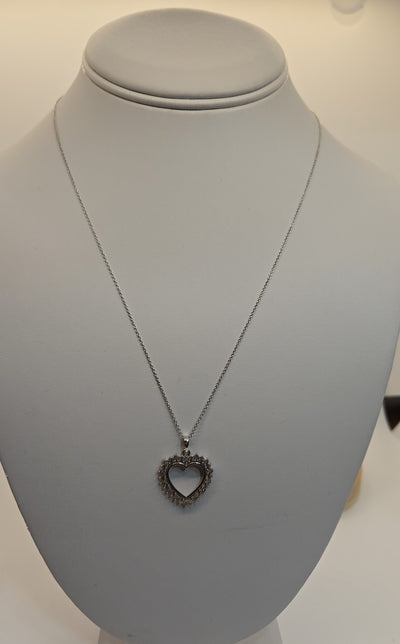 .925 Sterling Silver Heart Necklace