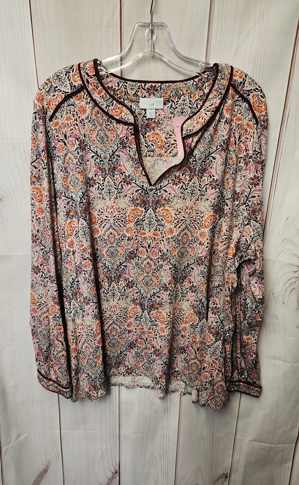 J Jill Women's Size 2X Red Long Sleeve Top
