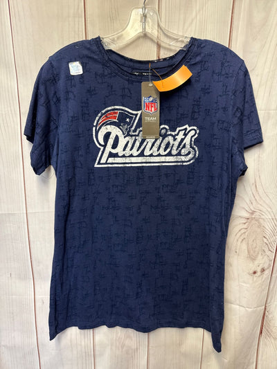 NWT Patriots Women's Size XXL Navy Short Sleeve Top