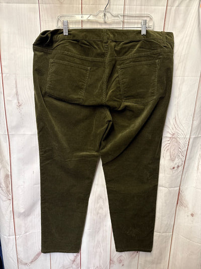 NWT Talbots Women's Size 18 Brown Corduroy Pants