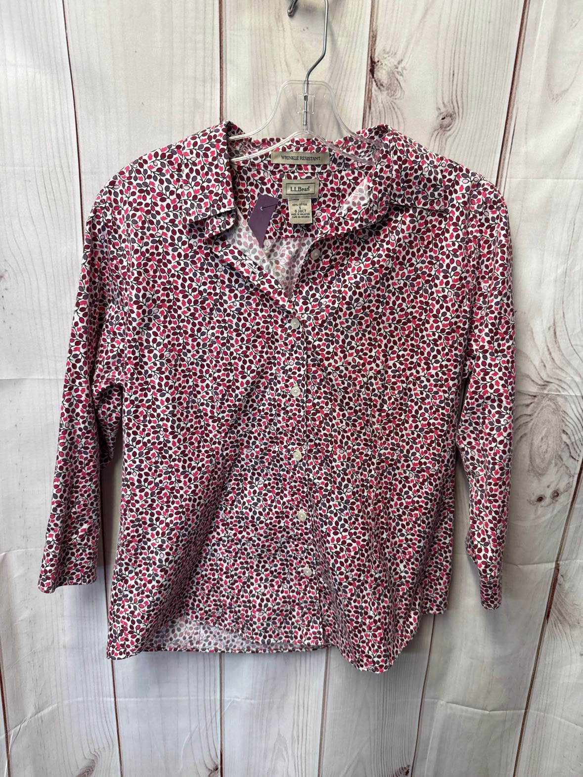 LL Bean Women's Size S Pink 3/4 Sleeve Top