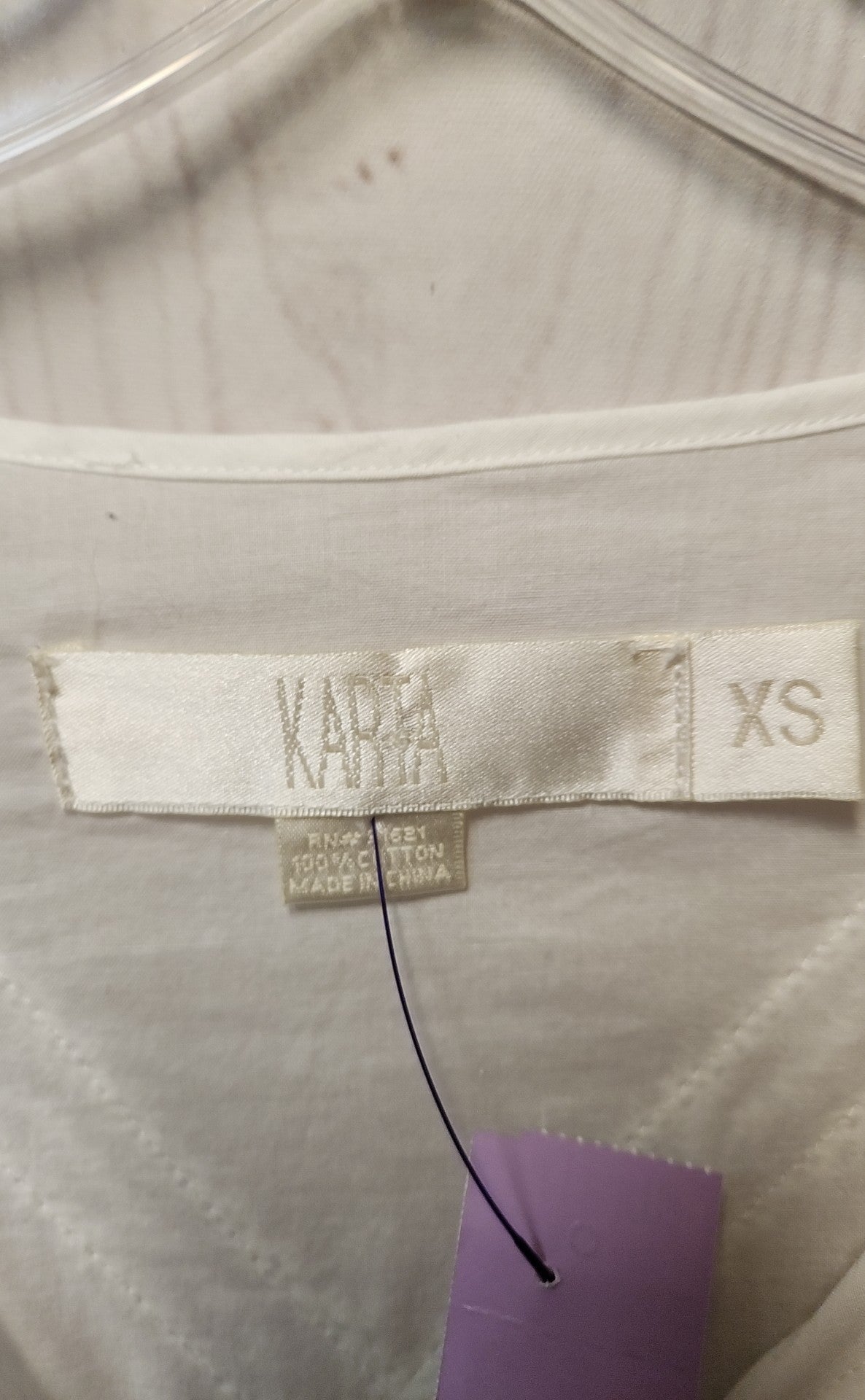 Karta Women's Size M White 3/4 Sleeve Top