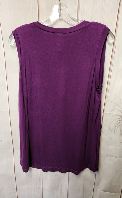 Anyproud Women's Size L Purple Sleeveless Top