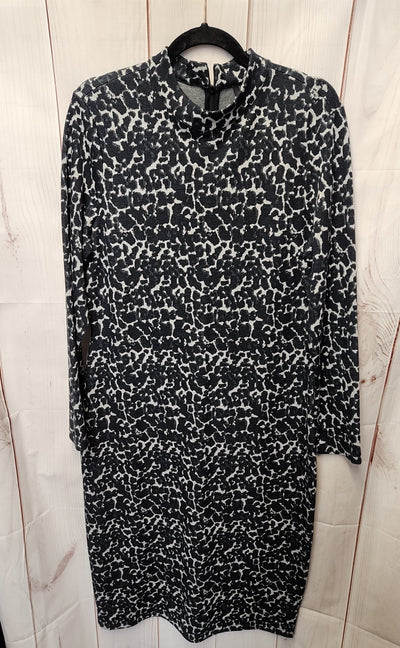 Ted Baker Women's Size 5 = US 12 Black Animal Print Dress