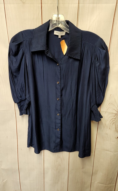 Ramy Brook Women's Size S Navy Short Sleeve Top