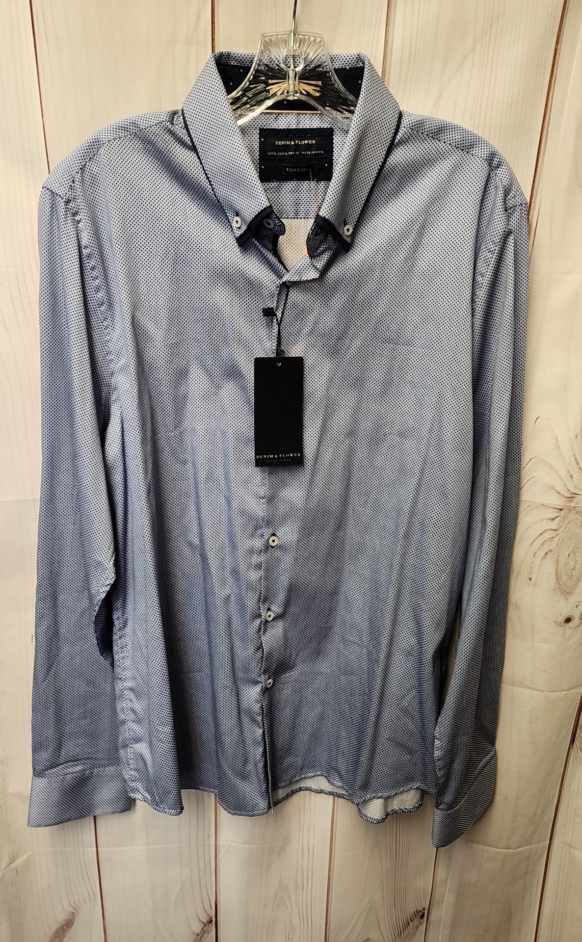 NWT Denim & Flower Men's Size XL Blue Shirt