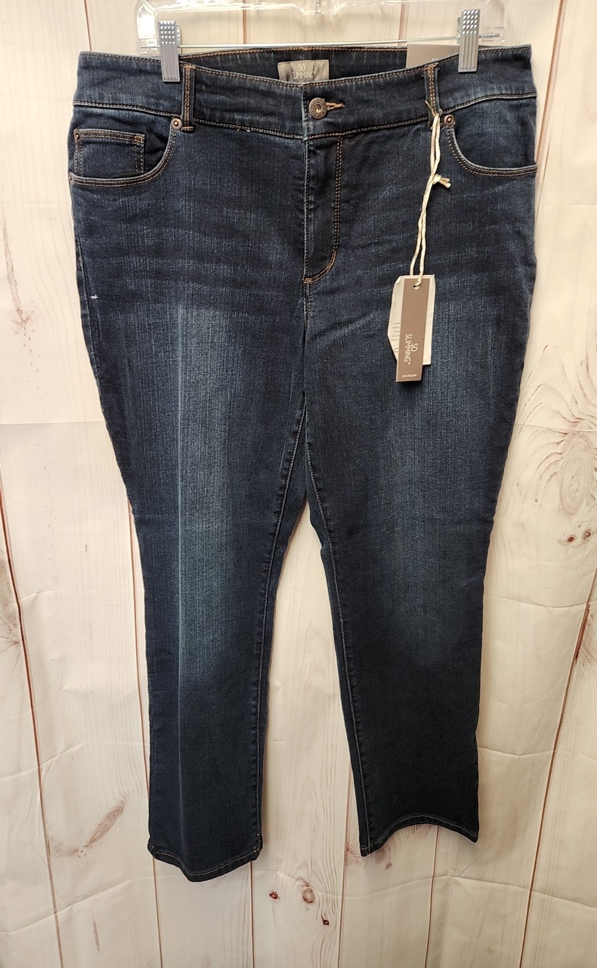 NWT Chico's Women's Size 2.5 = US 14 Blue Jeans So Slimming Ankle