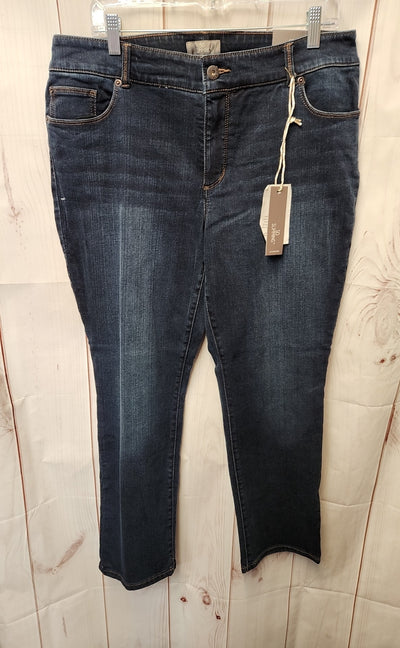 NWT Chico's Women's Size 2.5 = US 14 Blue Jeans So Slimming Ankle