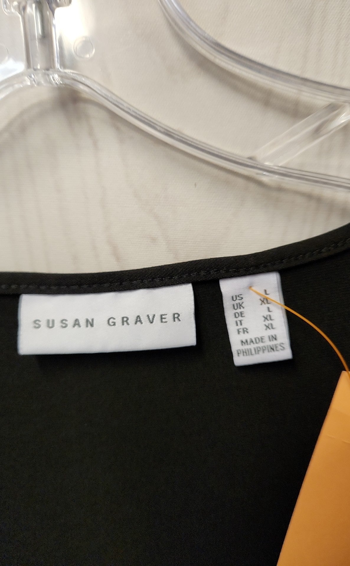 Susan Graver Women's Size L Black Dress