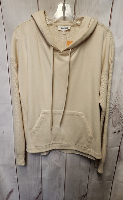 Splendid Women's Size M Beige Knit Hoodie