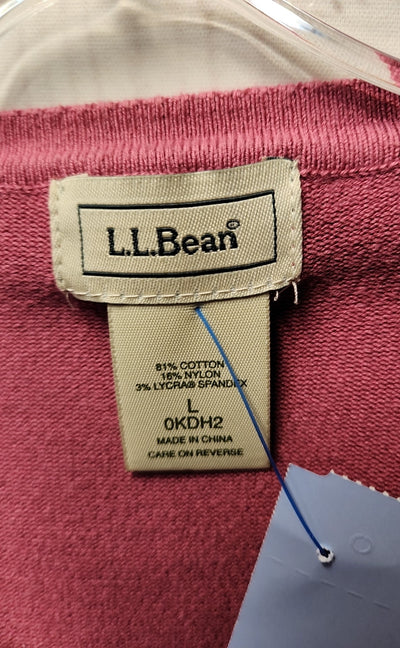 LL Bean Women's Size L Pink Cardigan