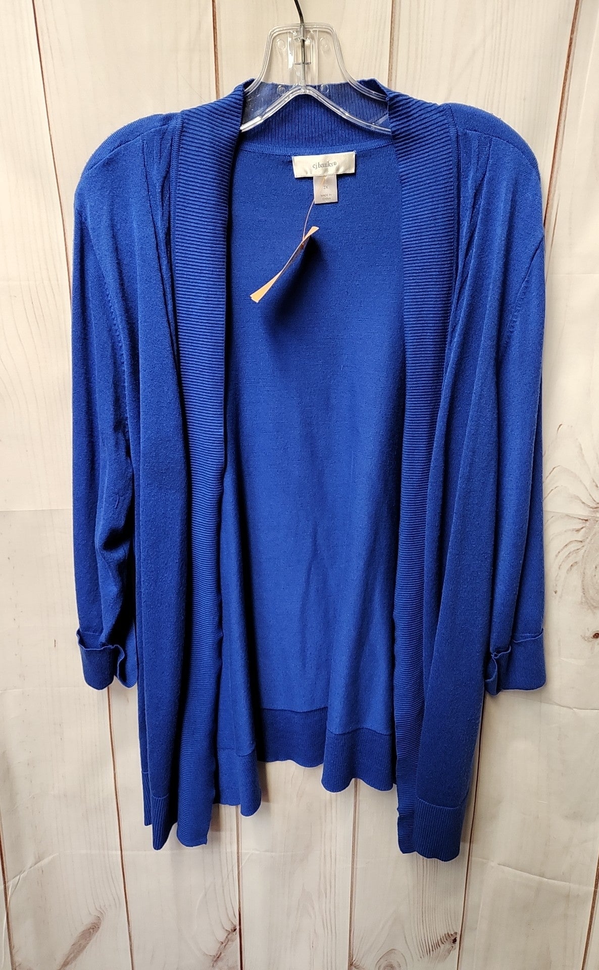 CJ Banks Women's Size 2X Blue Cardigan