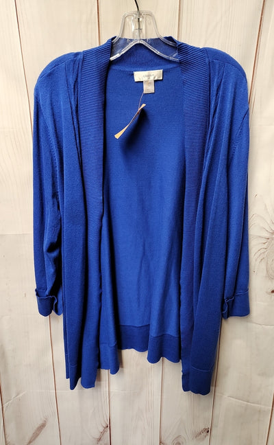 CJ Banks Women's Size 2X Blue Cardigan