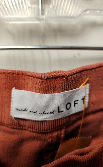 Loft Women's Size 29 (7-8) Red Corduroy Pants Modern Skinny