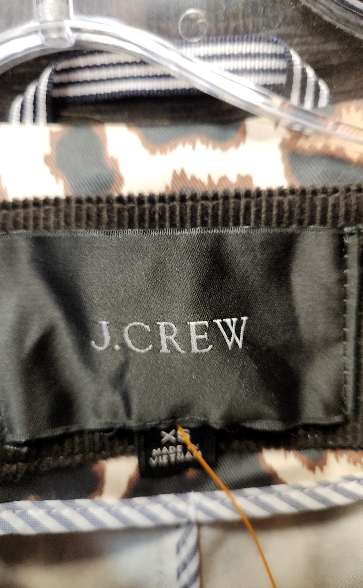 J Crew Women's Size XS Brown Animal Print Jacket