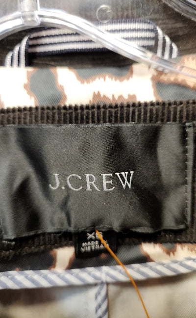J Crew Women's Size XS Brown Animal Print Jacket