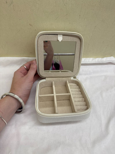 White Travel Jewelry Box