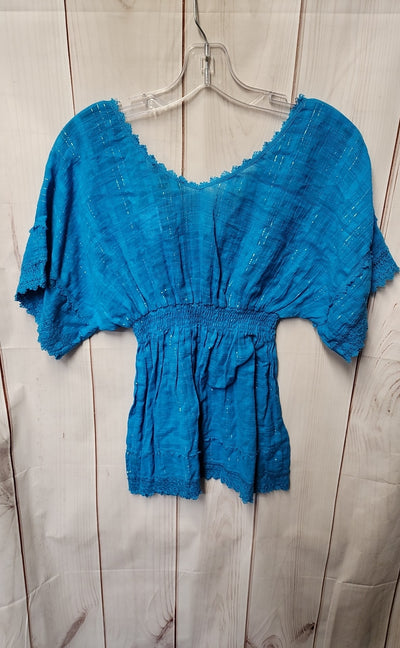 Express Women's Size XS Blue Short Sleeve Top