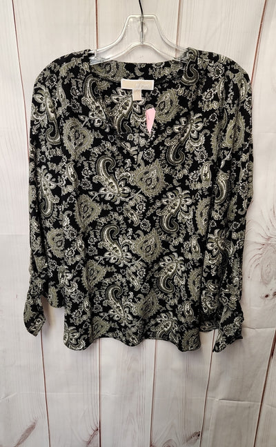 Michael Kors Women's Size L Black Long Sleeve Top