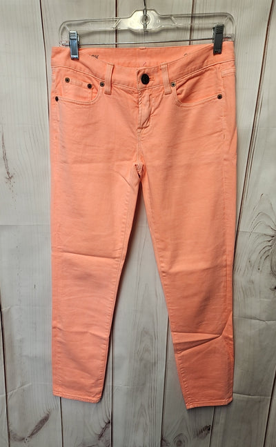 J Crew Women's Size 26 (1-2) Coral Jeans Toothpick Ankle