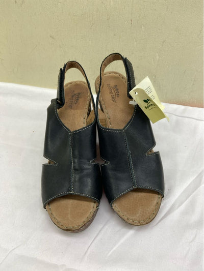 Spring Step Women's Size 7-1/2 Black Sandals