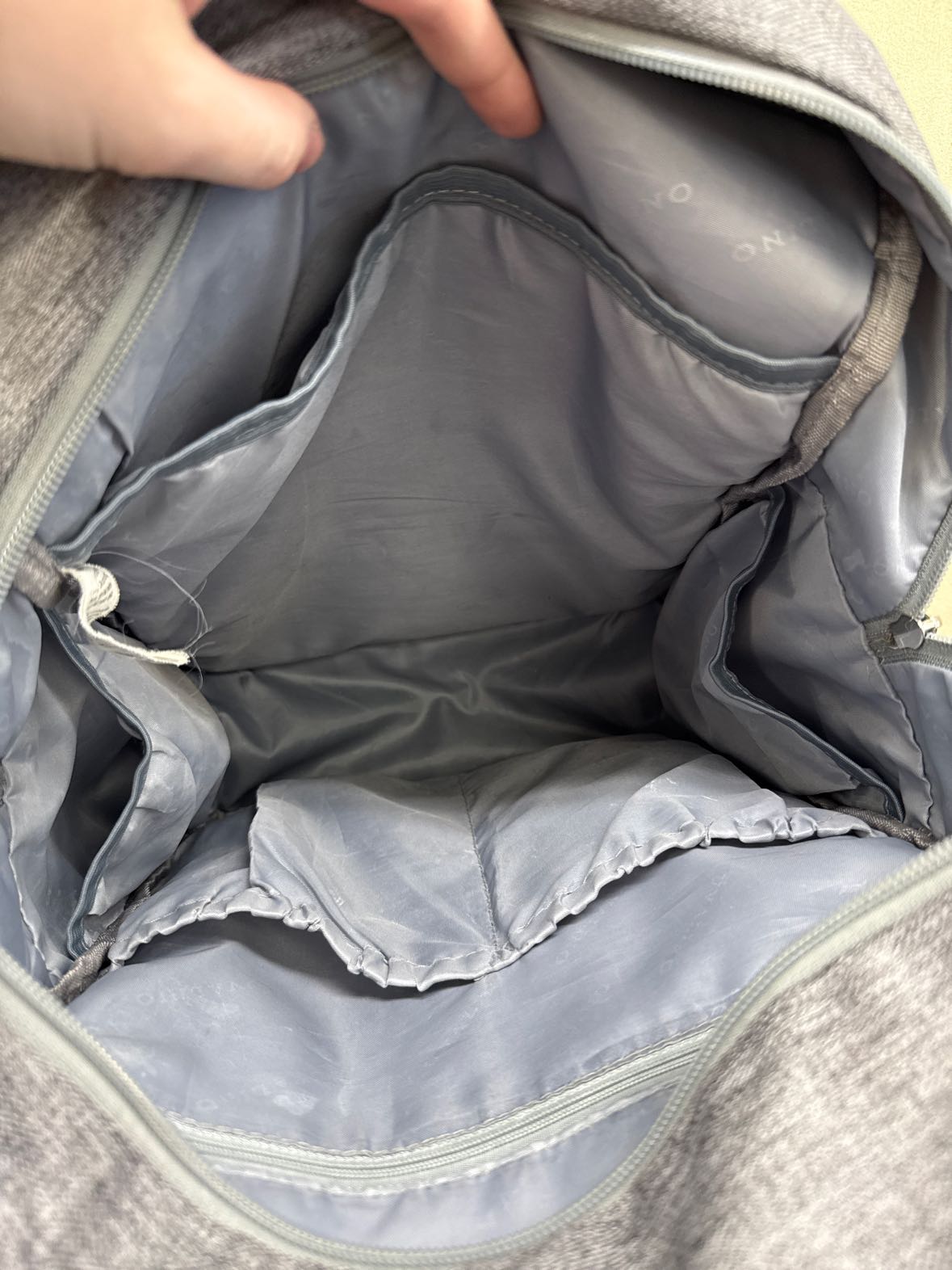 Ruvalino Gray Diaper Bag/Backpack