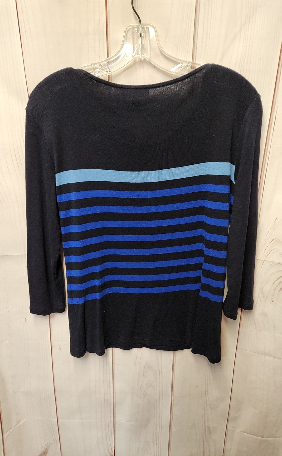 1.2.3 Paris Women's Size M Navy 3/4 Sleeve Top