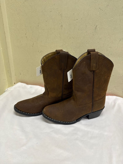 NWT Masterson Boot Co. Girl's Size 3 Brown Leather Boots