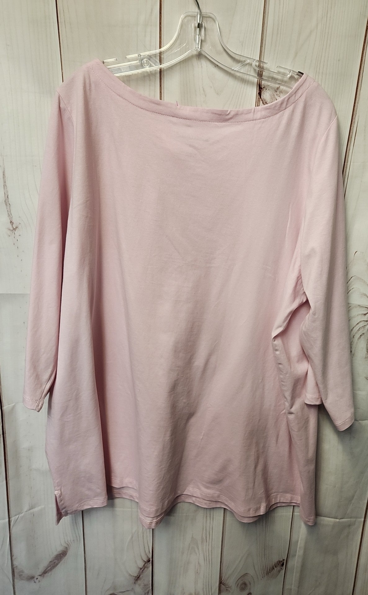 Woman Within Women's Size 2X Pink 3/4 Sleeve Top
