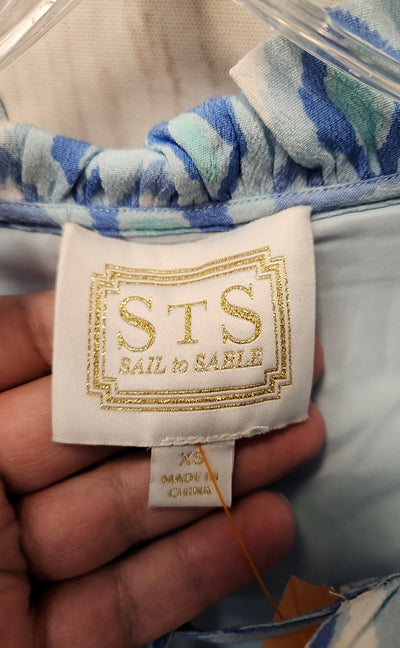 Sail to Sable Women's Size XS Blue Short Sleeve Top