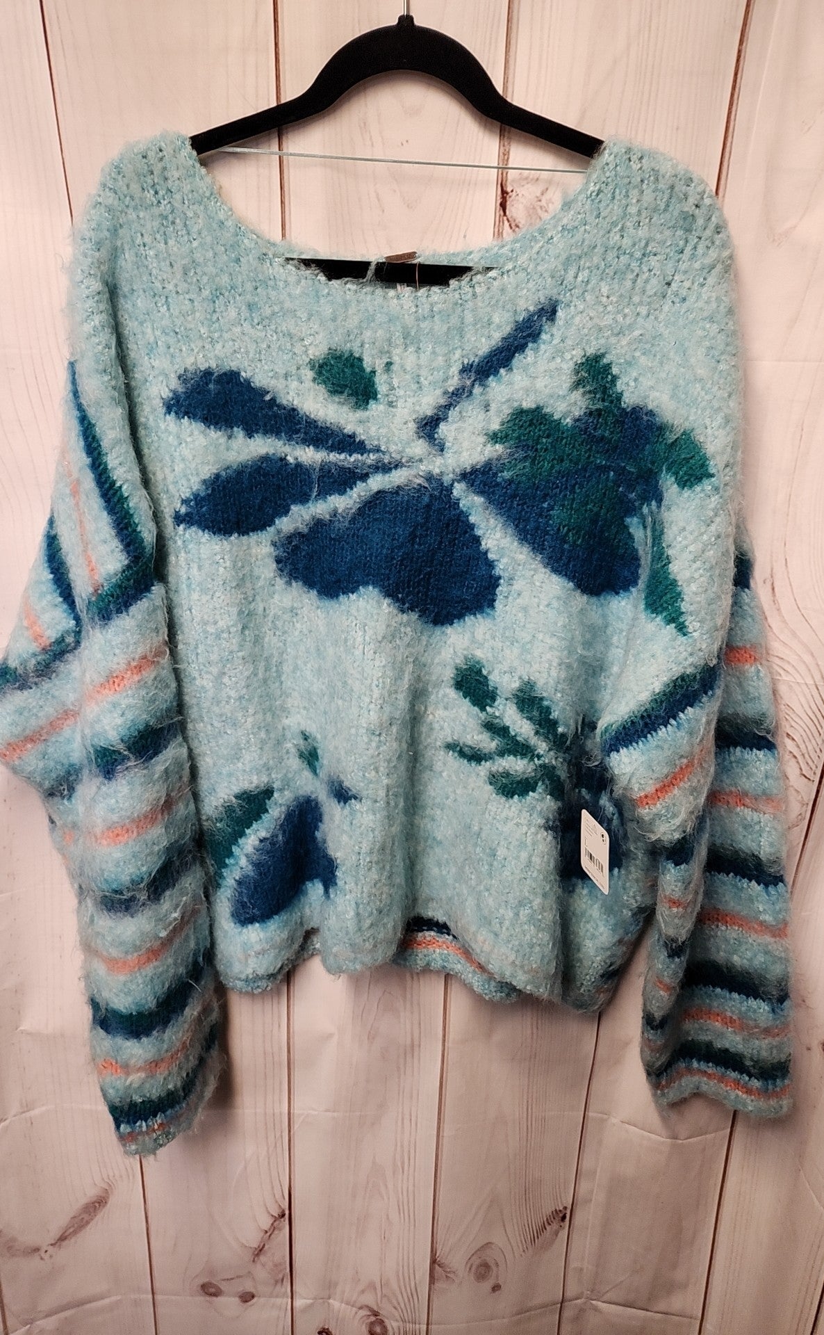 NWT Free People Women's Size L Blue Sweater