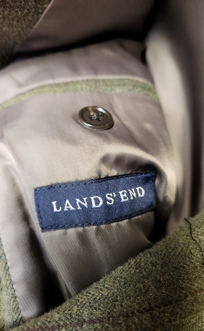 Lands End Men's Size 43 Green Sport Coat