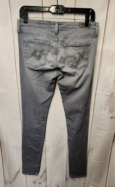 AG Adriano Goldschmied Women's Size 27 (3-4) Gray Jeans The Legging Super Skinny