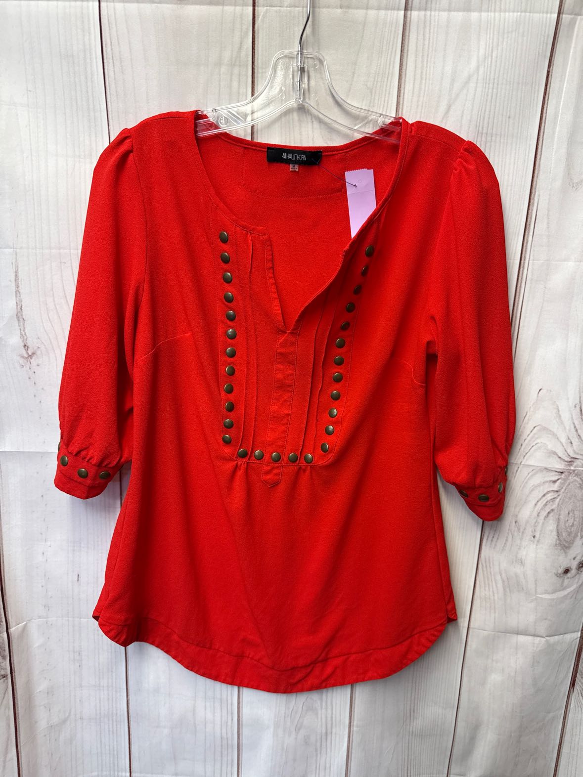 41 Hawthorn Women's Size M Red 3/4 Sleeve Top