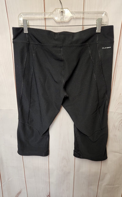 Reebok Women's Size XL Black Active Capris