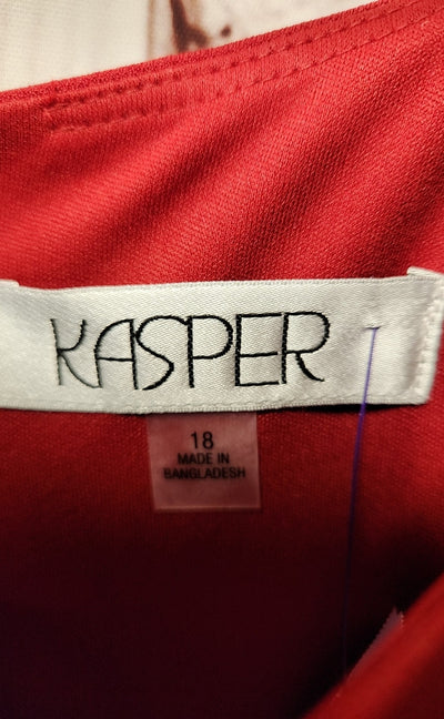 NWT Kasper Women's Size 18 Red Dress