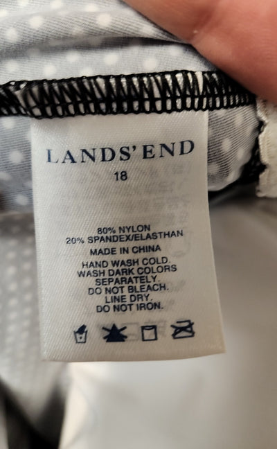Lands End Women's Size 18 Black Swim Top