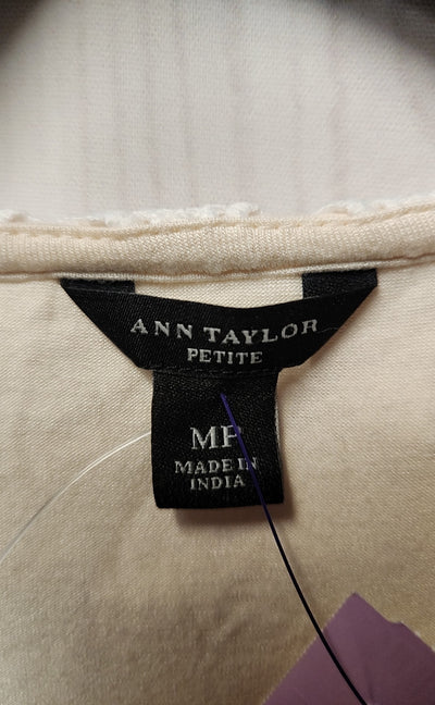 Ann Taylor Women's Size M Petite White Sleeveless Top