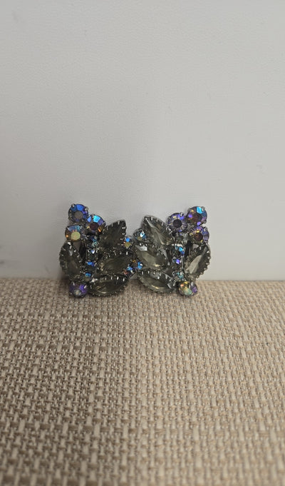 Gray Rhinestone Earrings