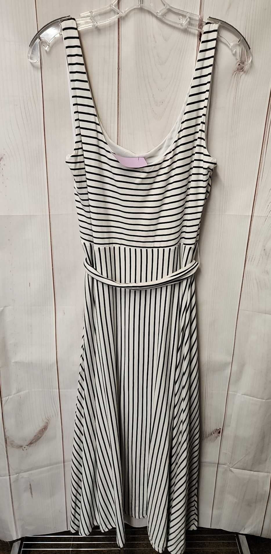 Loft Women's Size XL White & Black Dress