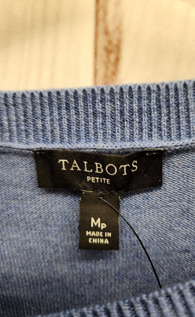 Talbots Women's Size M Petite Blue Sweater