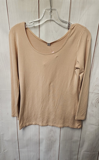 Uniqlo Women's Size XL Beige Long Sleeve Top